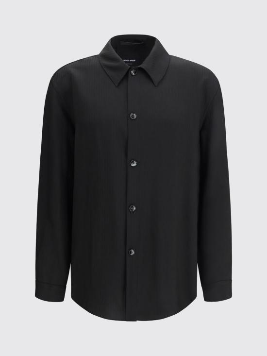 26SS 조르지오 아르마니 긴팔 셔츠 GM003421TE20683 UC001 Black - GIORGIO ARMANI