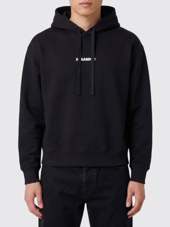 26SS 질샌더 후드 티셔츠 J22GU0149J20128 001 Black