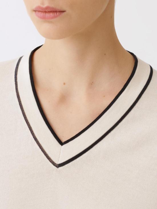 26SS 파비아나 필리피 스웨터 MAD276F060M181 VR2 White - FABIANA FILIPPI