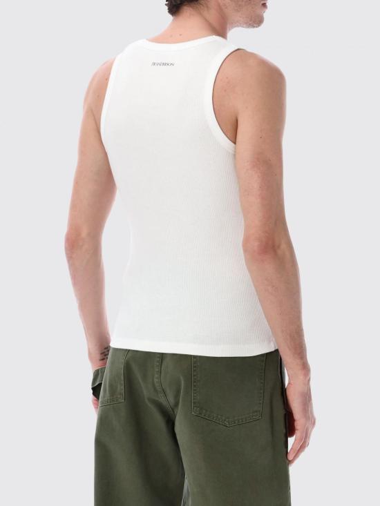 26SS JW앤더슨 민소매 티셔츠 JO0290PG1903 001 White - JW ANDERSON