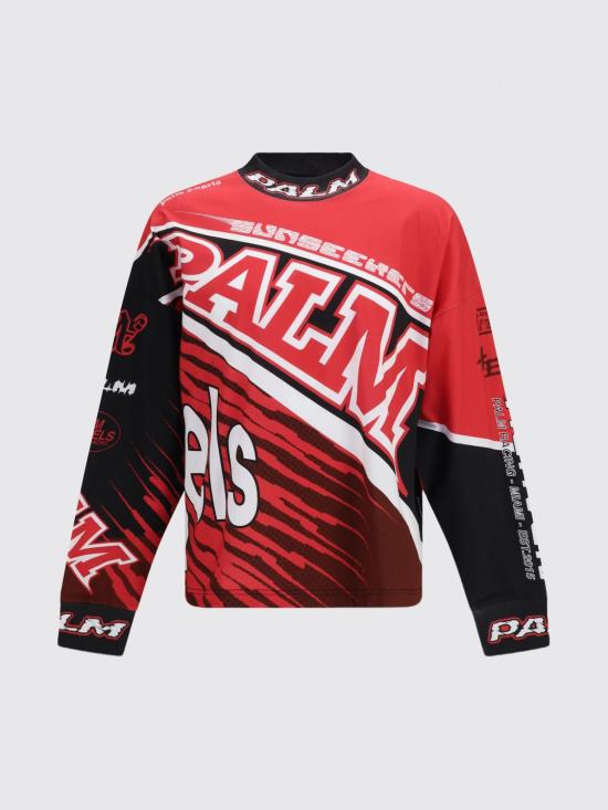 26SS 팜앤젤스 긴팔 티셔츠 PMAB05IS26JER001 2510 Red - PALM ANGELS