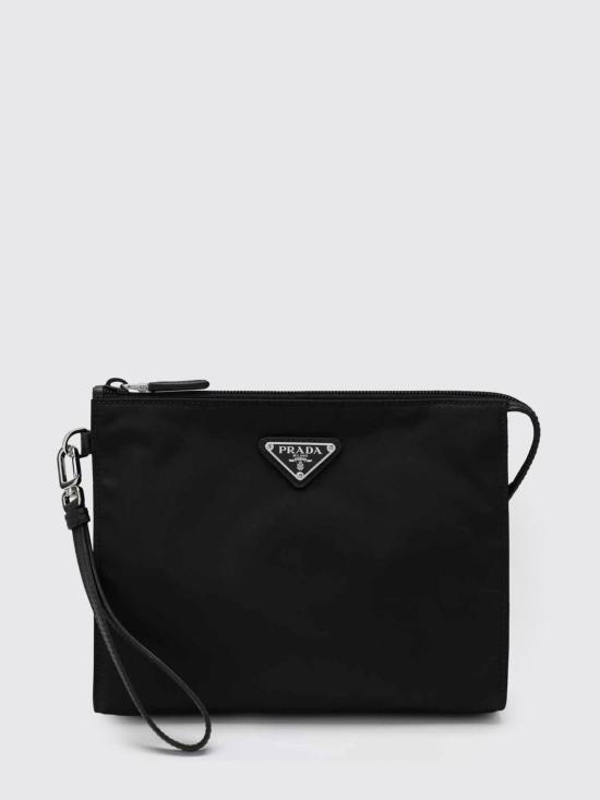 26SS 프라다 리나일론 앤 사피아노 레더 파우치 2NE7892DMH F0002 Black