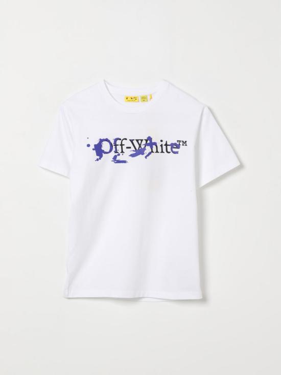 26SS [키즈] 오프화이트 티셔츠 44BAA002S26J002 100 White