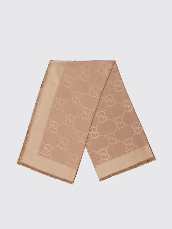 26SS 구찌 GG 자카드 실크 울 숄 6636713GC43 9800 Camel