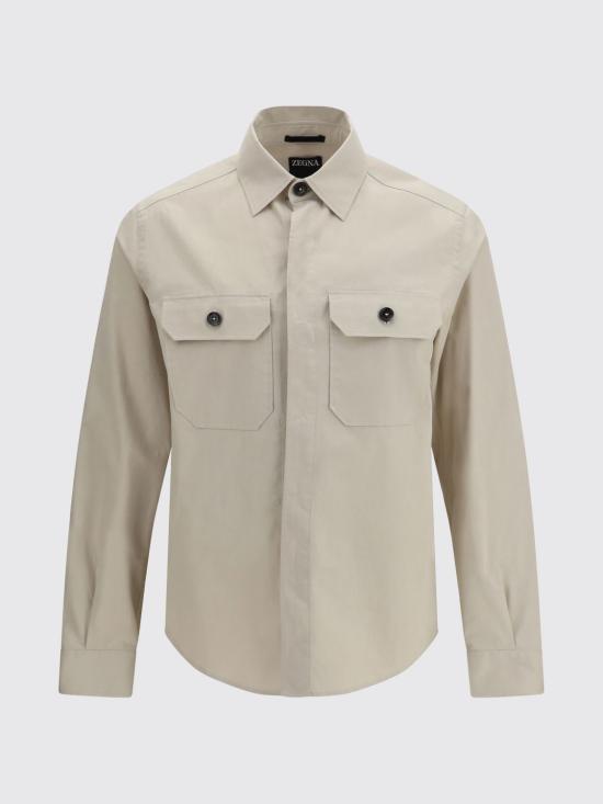 26SS 에르메네질도제냐 긴팔 셔츠 UHV16A3SOT8BN 01G White - ERMENEGILDO ZEGNA