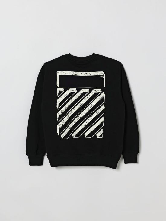26SS [키즈] 오프화이트 풀오버 44BBA001S26F008 001 Black - OFF WHITE