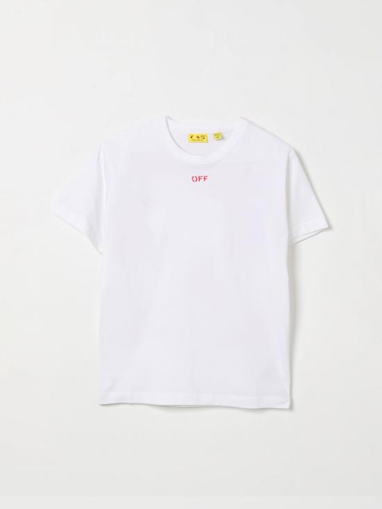 26SS [키즈] 오프화이트 티셔츠 44BAA002S26J006 110 White 1