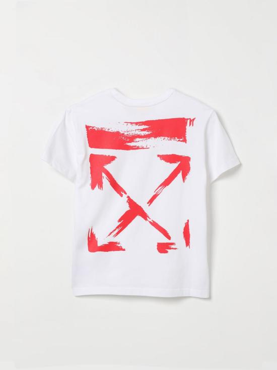 26SS [키즈] 오프화이트 티셔츠 44BAA002S26J006 110 White 1 - OFF WHITE