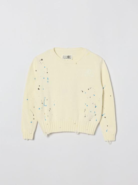 26SS [키즈] MM6 메종마르지엘라 풀오버 M61026MM07Y M6101 White