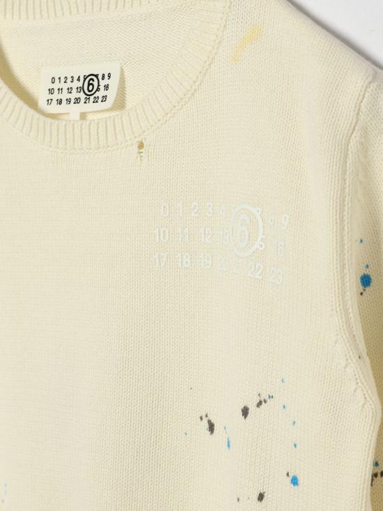 26SS [키즈] MM6 메종마르지엘라 풀오버 M61026MM07Y M6101 White - MM6 MAISON MARGIELA