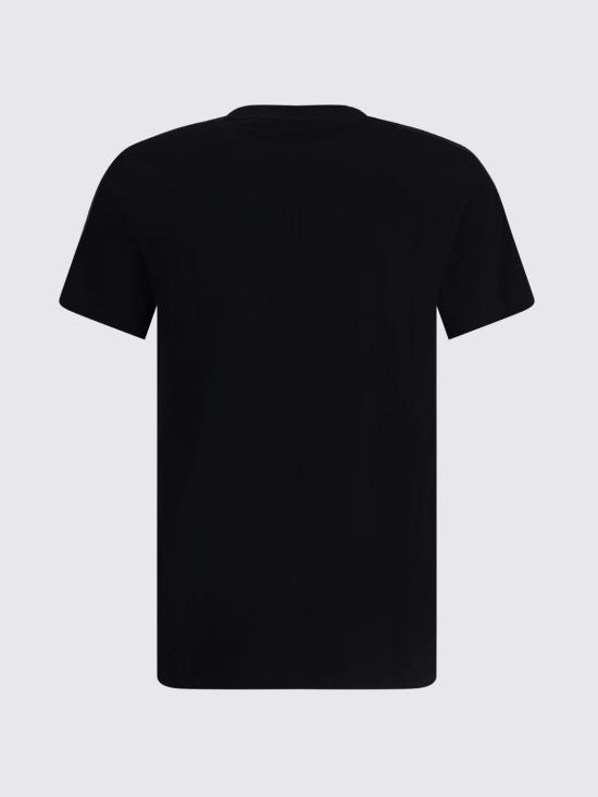26SS 버버리 체크 트리밍 코튼 티셔츠 8106248 Black - BURBERRY