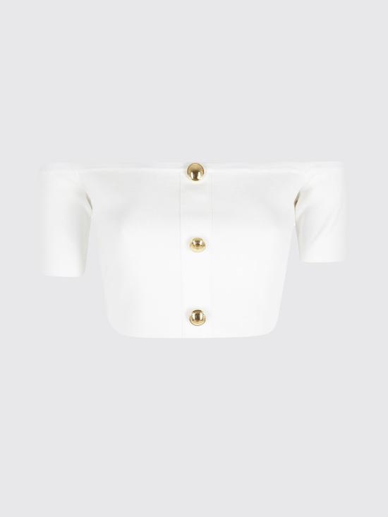 26SS 엘리자베타프랜치 반팔 티셔츠 TK86B62E2 360 Ivory - ELISABETTA FRANCHI