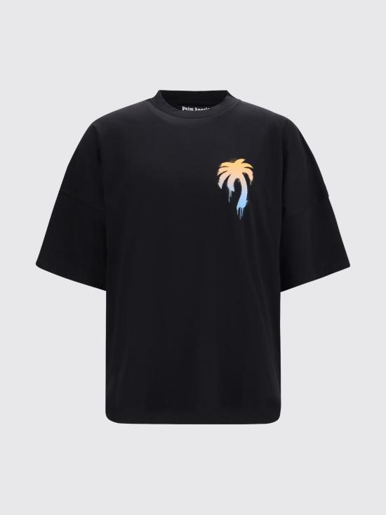 26SS 팜앤젤스 반팔 티셔츠 PMAA10BS26JER003 1001 Black - PALM ANGELS