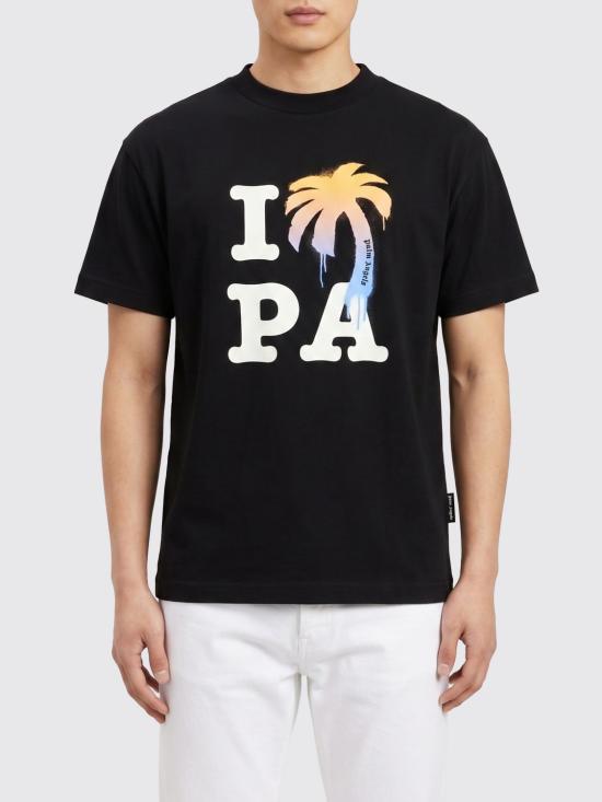 26SS 팜앤젤스 반팔 티셔츠 PMAA109S26JER007 1001 Black