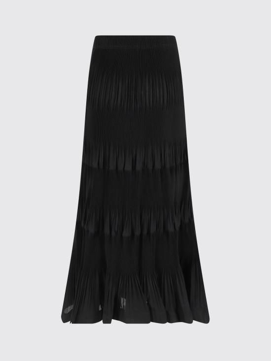 26SS 메이메이즈 롱 스커트 M6EY05 100 Black - MEIMEIJ