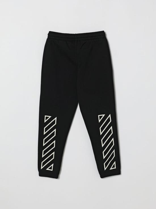 26SS [키즈] 오프화이트 스트레이트 팬츠 44BCH001S26F001 001 Black - OFF WHITE
