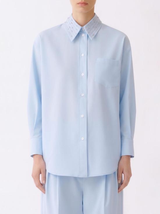 26SS 파비아나 필리피 셔츠 CAD276F416M160 5156 Gnawed Blue