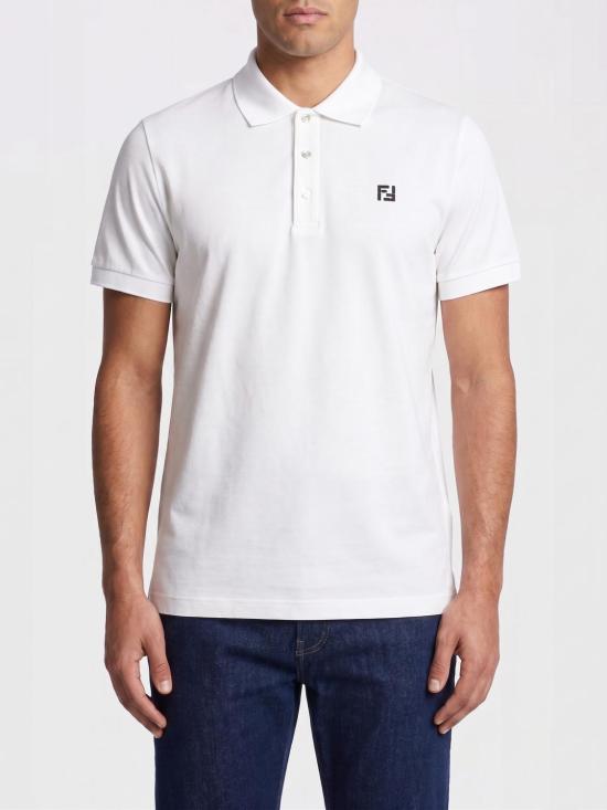 26SS 펜디 폴로 티셔츠 FY1309AY0I F0QA0 White