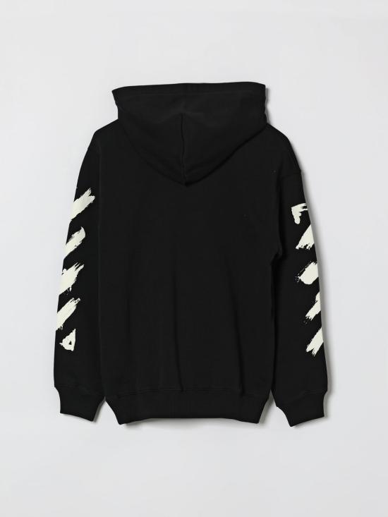 26SS [키즈] 오프화이트 풀오버 44BBB001S26F005 001 Black - OFF WHITE