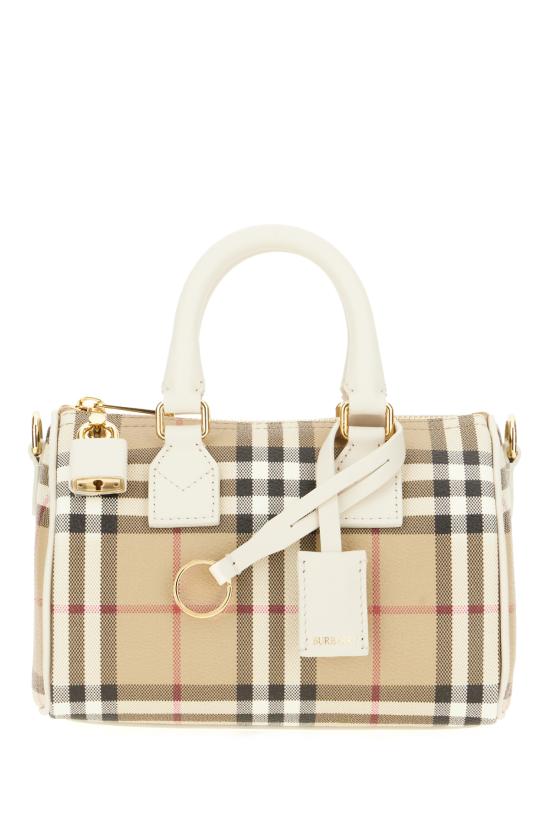 26SS 버버리 미니 체크 볼링 백 8125107 B7348 VNTG CHK SOAP