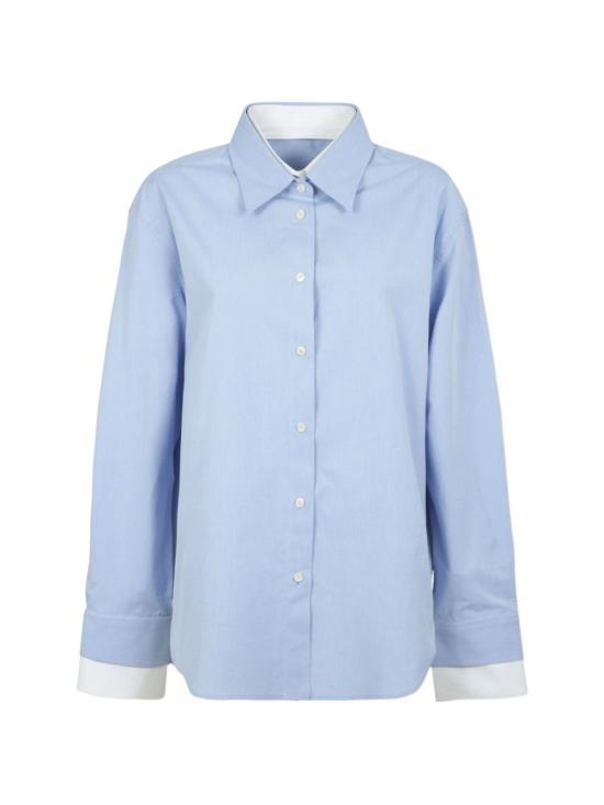 26SS 아크네 스튜디오 레이어드 버튼업 AC0790 CN2 Light blue