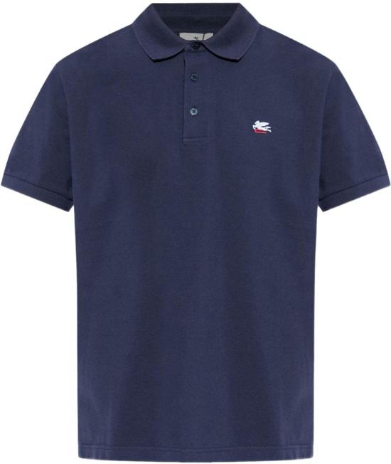 26SS 에트로 로고 코튼 폴로 티셔츠 MRMD0005AU135B0065 NAVY