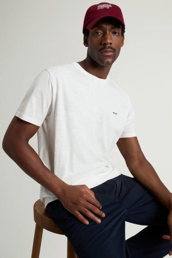 26SS 울리치 반팔 티셔츠 CFWOTE2013MRUT4061 8270 Arctic white - WOOLRICH