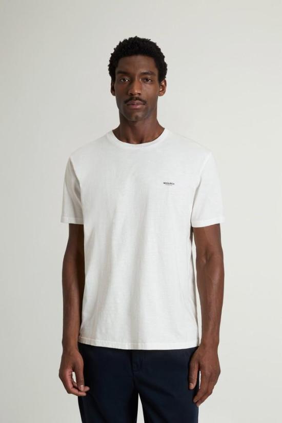26SS 울리치 반팔 티셔츠 CFWOTE2013MRUT4061 8270 Arctic white - WOOLRICH