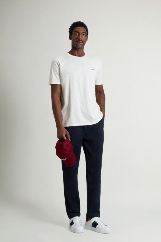 26SS 울리치 반팔 티셔츠 CFWOTE2013MRUT4061 8270 Arctic white - WOOLRICH