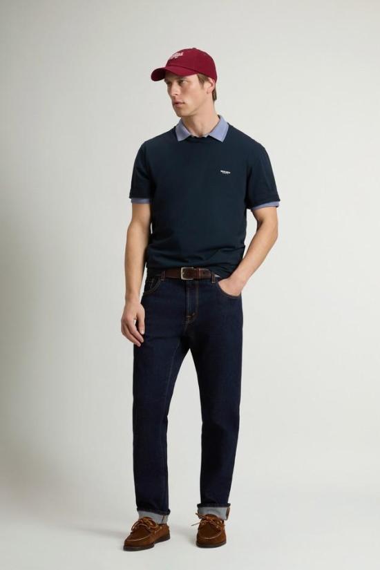 26SS 울리치 반팔 티셔츠 CFWOTE2013MRUT4061 3989 Melton blue - WOOLRICH