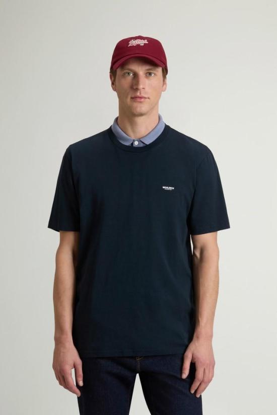 26SS 울리치 반팔 티셔츠 CFWOTE2013MRUT4061 3989 Melton blue - WOOLRICH