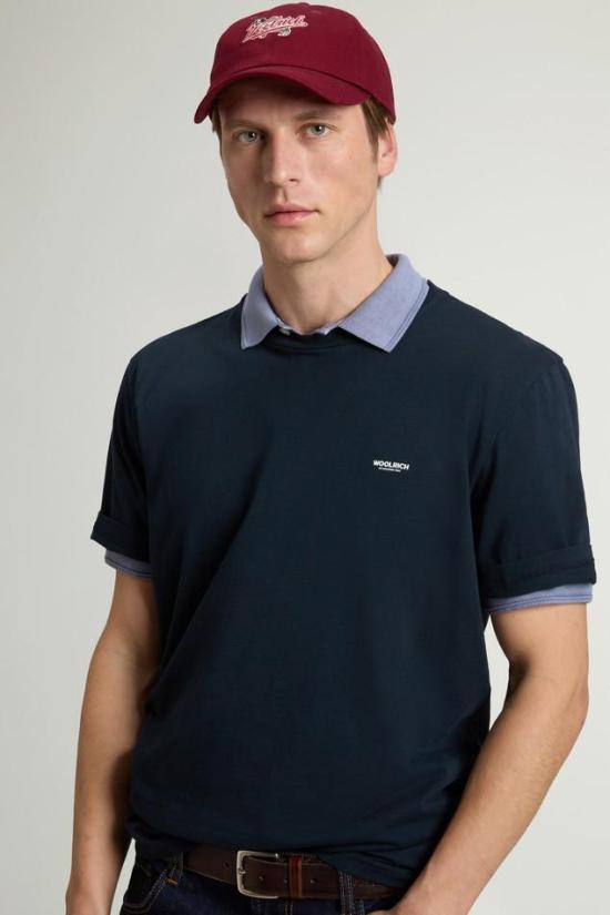 26SS 울리치 반팔 티셔츠 CFWOTE2013MRUT4061 3989 Melton blue - WOOLRICH