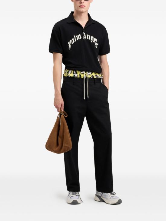 26SS 팜앤젤스 폴로 티셔츠 PMGB012S26FAB002 1003 Nero - PALM ANGELS