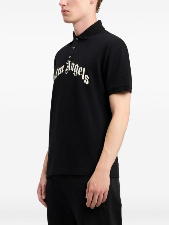 26SS 팜앤젤스 폴로 티셔츠 PMGB012S26FAB002 1003 Nero - PALM ANGELS
