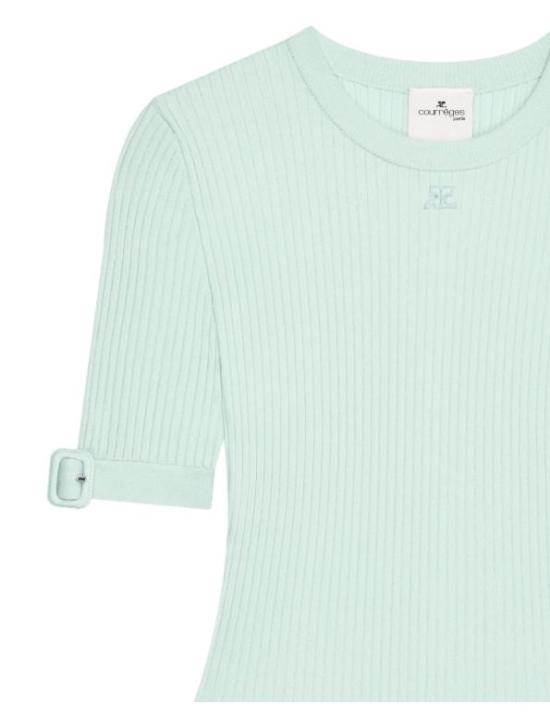 26SS 쿠레쥬 반팔 티셔츠 126MPU267FI0001 7038 LIGHT MINT - COURREGES