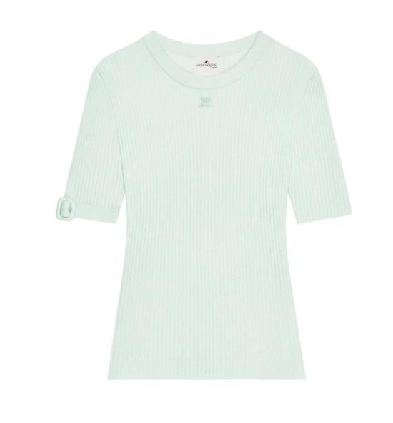 26SS 쿠레쥬 반팔 티셔츠 126MPU267FI0001 7038 LIGHT MINT