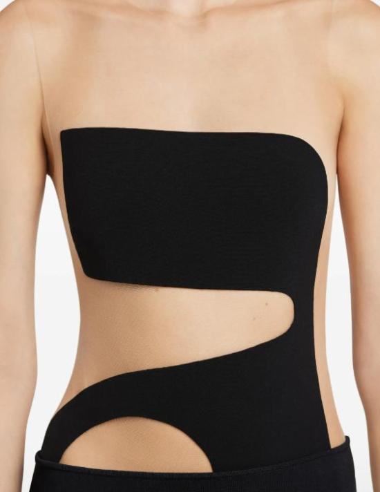 26SS 쿠레쥬 바디수트 티셔츠 126JBD171PL0159 9999 BLACK - COURREGES