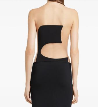 26SS 쿠레쥬 바디수트 티셔츠 126JBD171PL0159 9999 BLACK - COURREGES