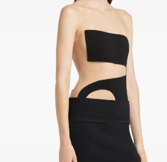 26SS 쿠레쥬 바디수트 티셔츠 126JBD171PL0159 9999 BLACK - COURREGES