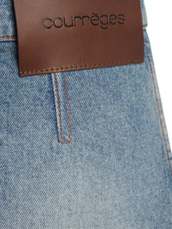 26SS 쿠레쥬 시그니처 데님 미니 스커트 126DJU342DE0058 7055 DENIM BLEU DELAVE - COURREGES
