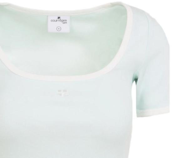 26SS 쿠레쥬 미디 원피스 126JRO776JS0203 B216 LIGHT MINT HERITAGE WHITE - COURREGES