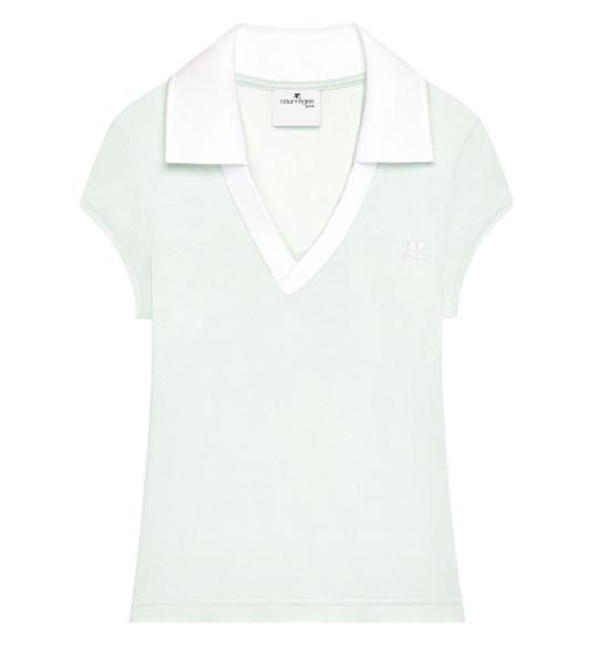 26SS 쿠레쥬 민소매 티셔츠 126JPO057JS0195 B216 LIGHT MINT HERITAGE WHITE