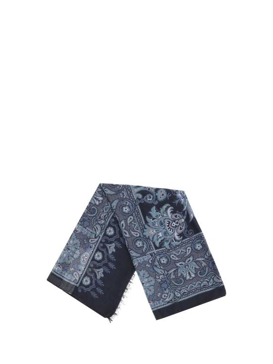  에트로 머플러/스카프 페이즐리 스카프 블루 - ETRO