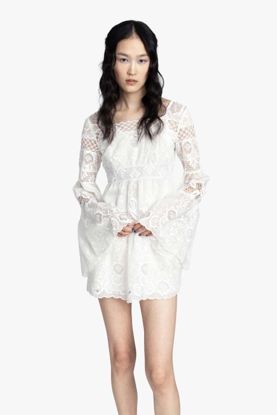  안나 수이 숏 원피스 코티지 로즈 레이스 미니 드레스 - ANNA SUI