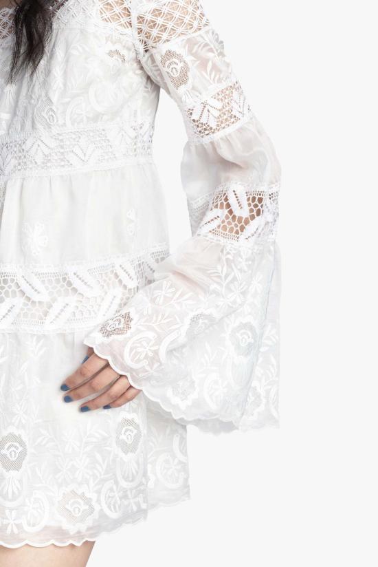  안나 수이 숏 원피스 코티지 로즈 레이스 미니 드레스 - ANNA SUI