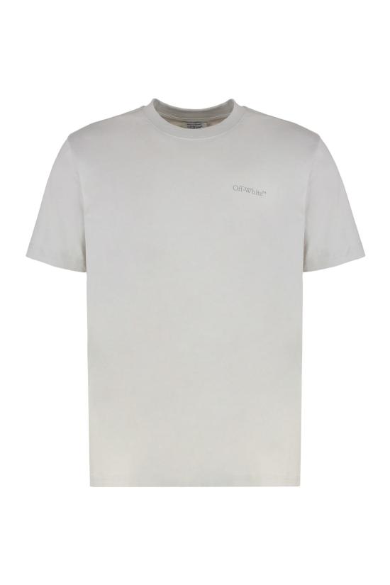  오프화이트 탑 티셔츠 그레이