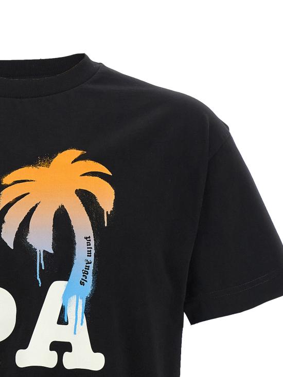 26SS 팜앤젤스 반팔 티셔츠 PMAA109S26JER00710011001 Black - PALM ANGELS