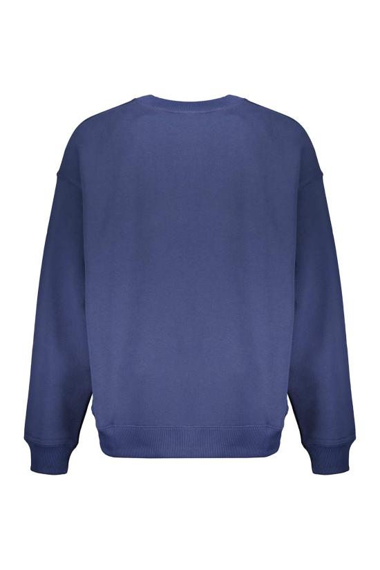  오프화이트 긴팔 티셔츠 로고 스웨트셔츠 블루 - OFF WHITE