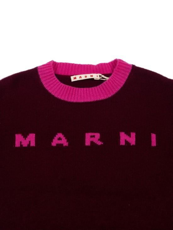  [키즈] 마르니 풀오버 키즈 울 캐시미어 크루넥 스웨터 레드 - MARNI
