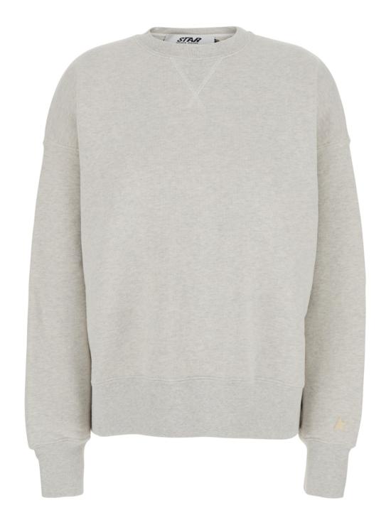  골든구스 스웨터 골든 구스 크리스탈 디테일 스타 오버사이즈 크루넥 더블 레이어 디스트로이드 워싱 스웨트셔츠 그레이